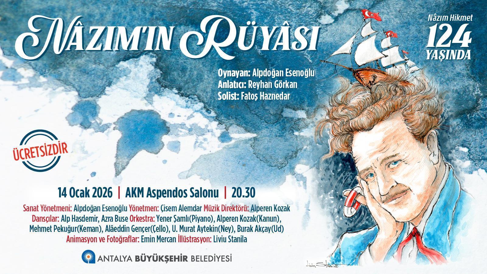 ‘Nazım’ın Rüyası’ seyirciyle buluşuyor