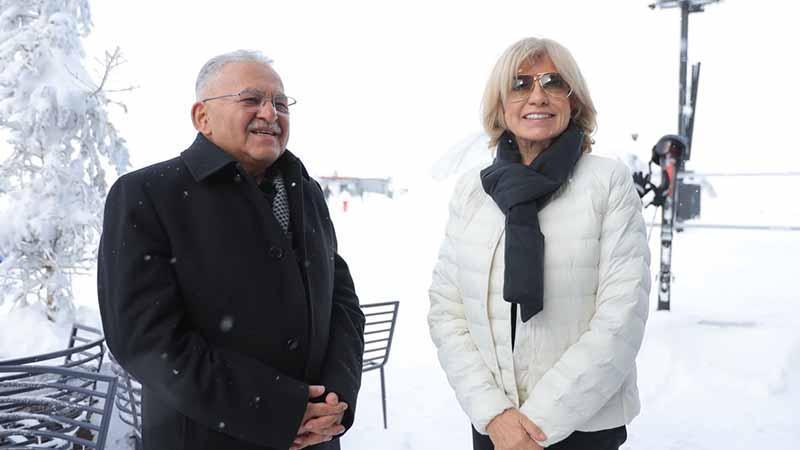 Tansu Çiller, tatil için Erciyes’te