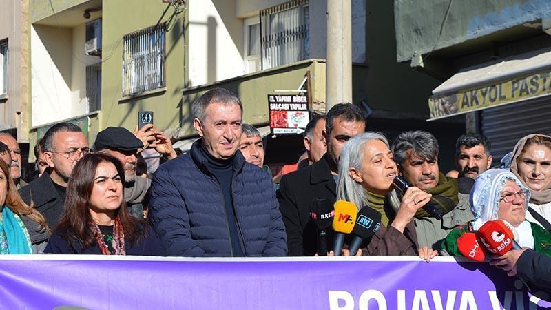 DEM Parti Eş Genel Başkanı Bakırhan, Nusaybin’de yürüyüşe katıldı