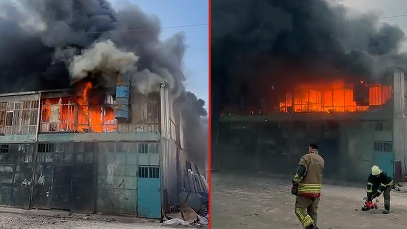 Hatay’da mobilya atölyesinde yangın