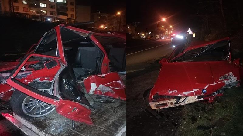 Otomobil bariyere çarptı, sürücü ağır yaralandı