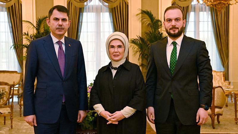 Emine Erdoğan, Bakan Kurum ve Ağırbaş’ı kabul etti