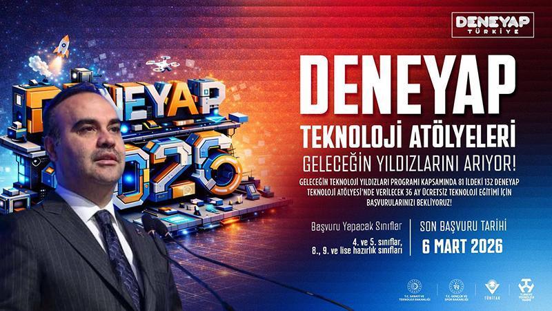 Bakan Kacır: DENEYAP Atölyeleri öğrenci seçme sınavı başvuruları başladı