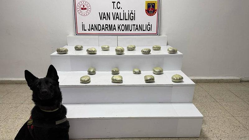Van’da arazide 20 kilo 250 gram esrar ele geçirildi