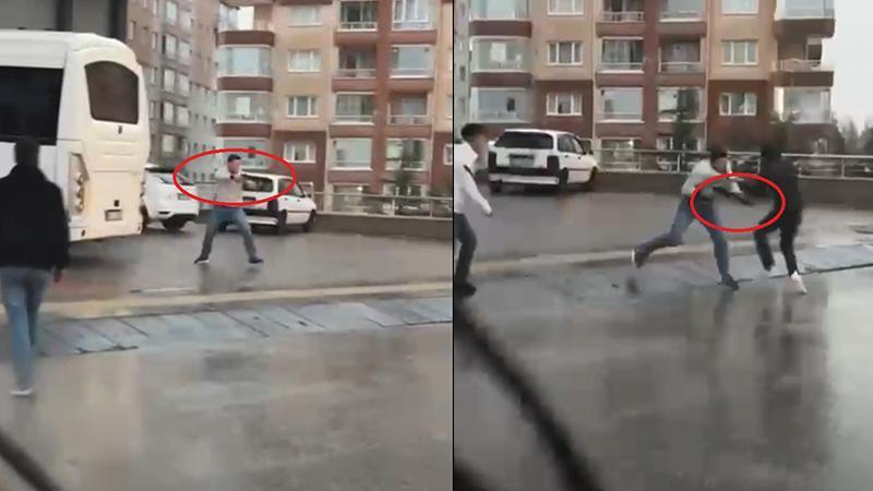 Ankara’da pompalı tüfekli kavga kamerada: 2 gözaltı