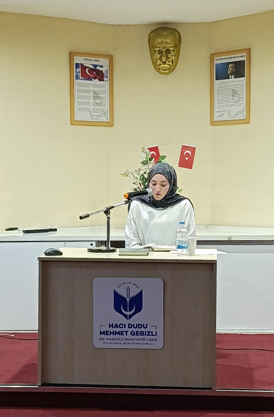 Kur’an-ı Kerim okuma yarışmasında birinci oldu