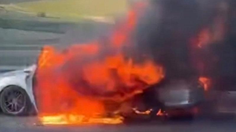 Çatalca’da seyir halindeki otomobil alev alev yandı