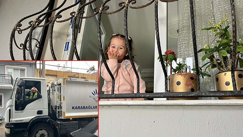 Çöp kamyonu şoförü ile 3 yaşındaki Ayşe arasında ‘pencere’ bağı