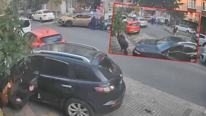 Kağıthane’de düştüğü araç üzerinden geçip duvara sıkıştırdı: Sinema gibi
