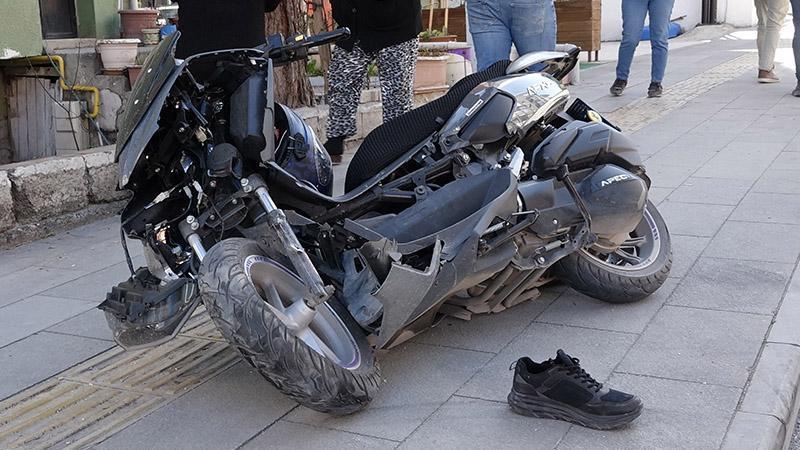 Plakasını kapattığı motosikletle polisten kaçarken kaza yaptı; 392 bin 500 lira ceza uygulandı