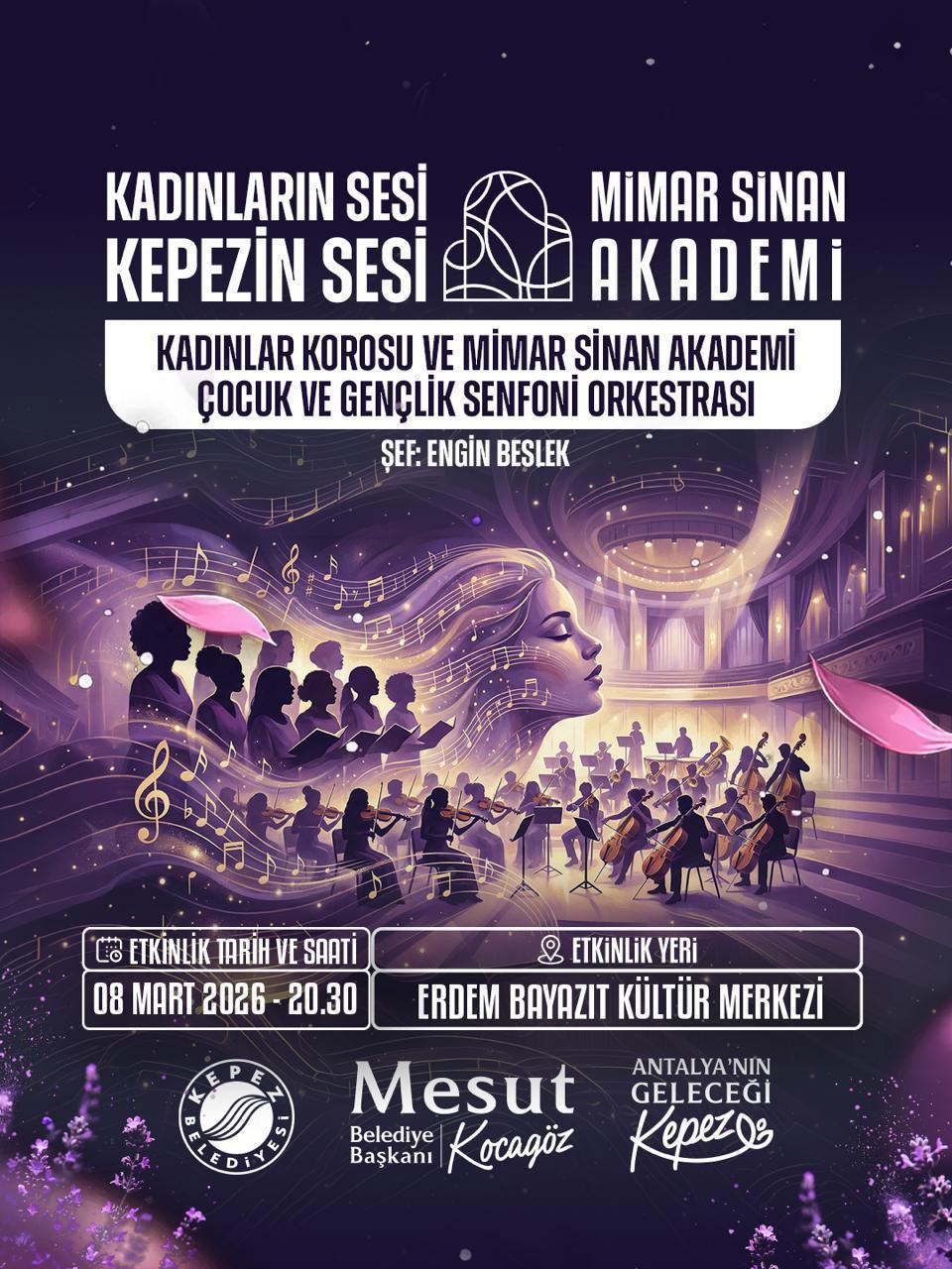 Kepez Belediyesi’nden 8 Mart Dünya Kadınlar Gününe özel konser