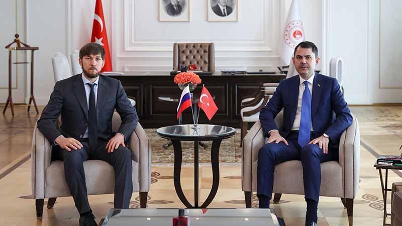 Bakan Kurum, Rusya İklim Değişikliği Özel Temsilcisi Edelgeriyev ile görüştü