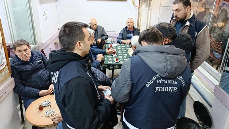 Edirne’de polisten yasa dışı bahis ve kumar denetimi