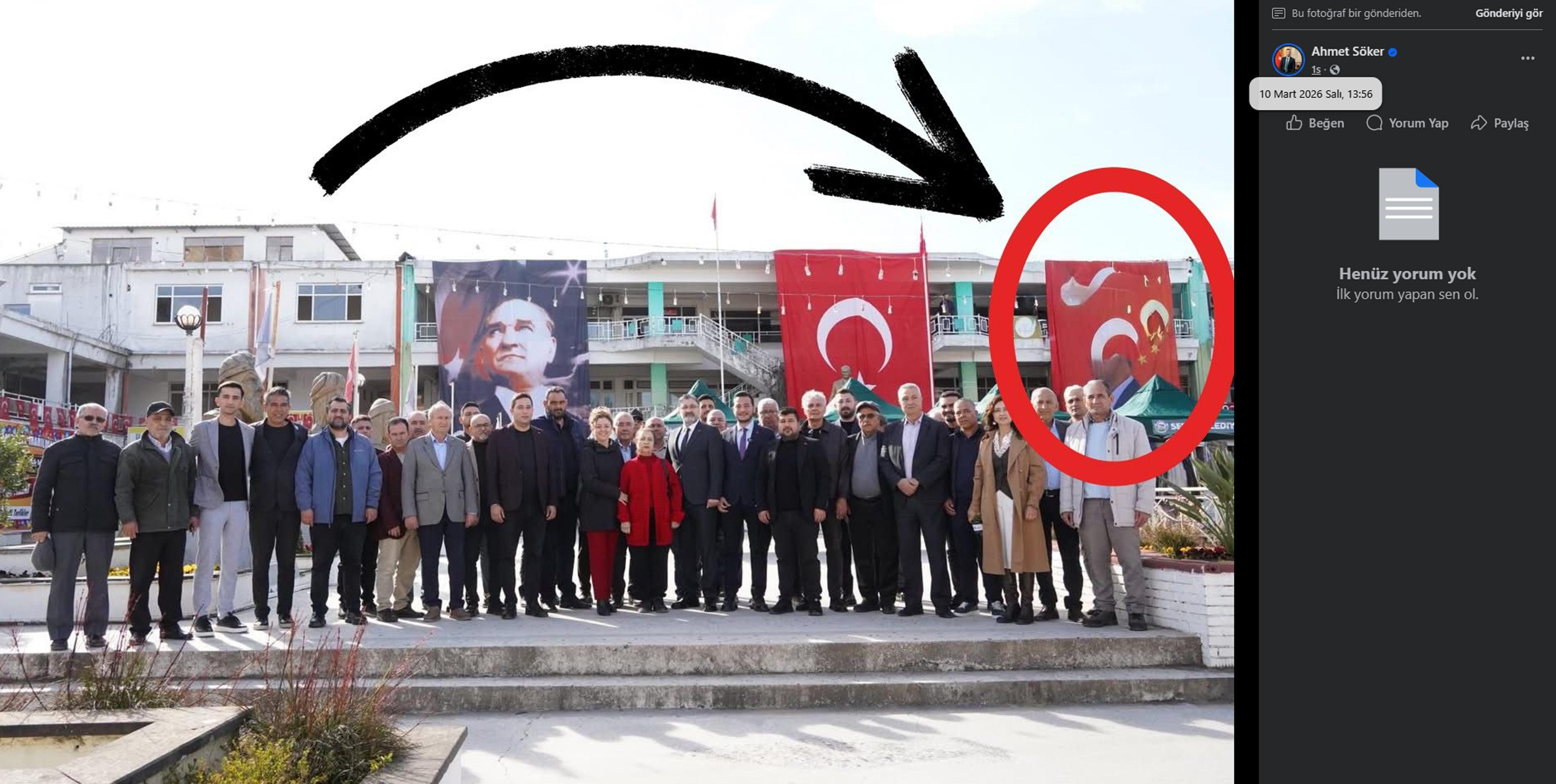 CHP ilçe başkanına poster tepkisi