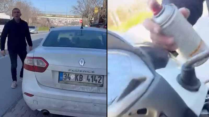 Avcılar’da sürücülerin trafik kavgası kamerada