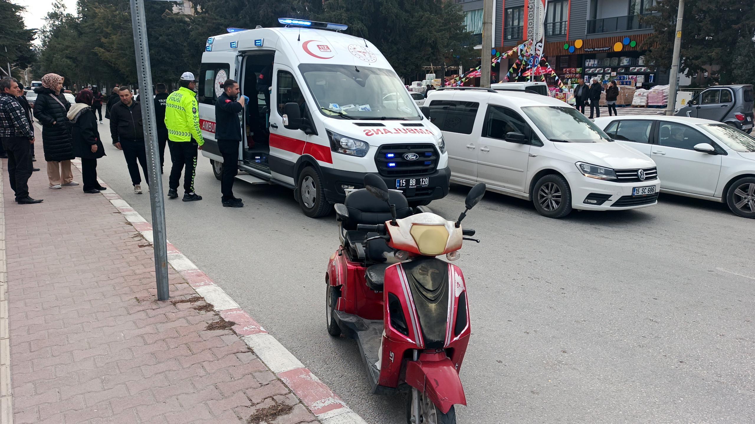 Motosiklet sürücüsü kazada yaralandı