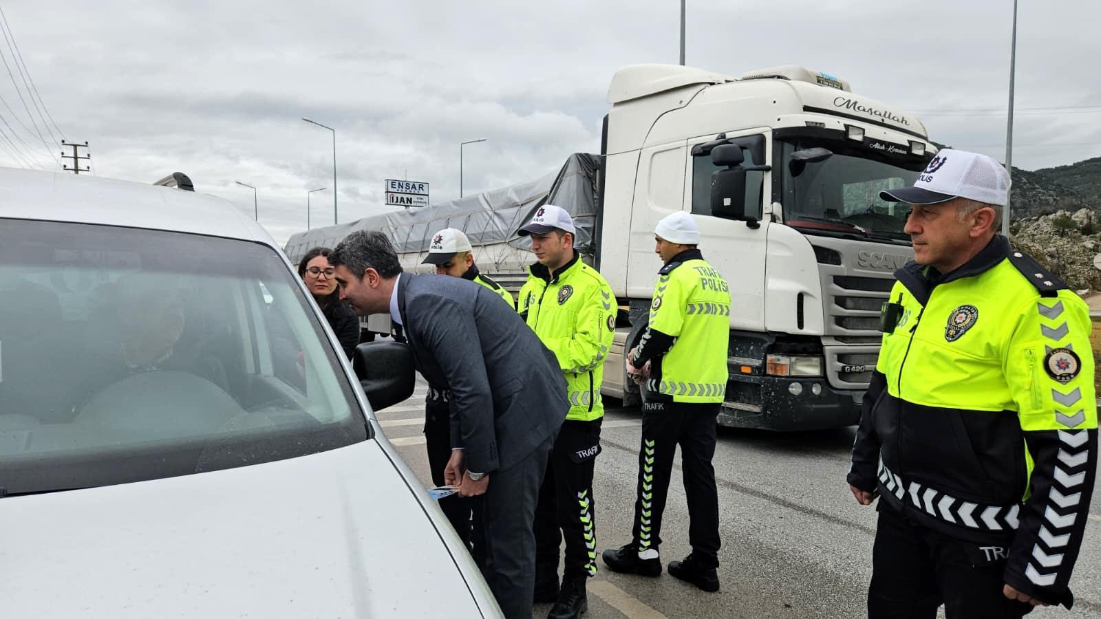 Kaymakam Kuruca trafik denetimine katıldı