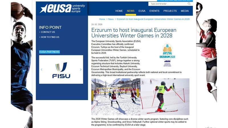 Erzurum, 2028 Avrupa Üniversiteler Kış Oyunları’na ev sahipliği yapacak