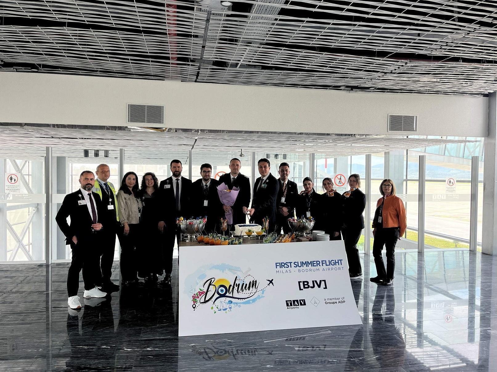 Milas-Bodrum Havalimanı sezonun ilk dış hat uçuşunu karşıladı