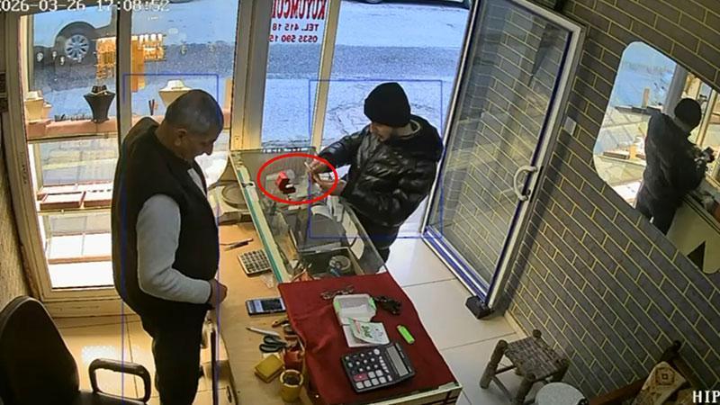 Kuyumcudan 60 bin liralık yüzüğü alıp kaçan şüpheli yakalandı