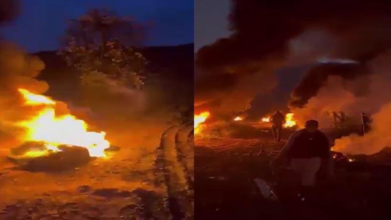 Meyveleri zirai don vurmasın diye ateş yakıp nöbet tutuyorlar