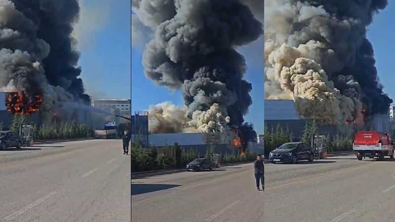 Ankara’da boya fabrikasında yangın