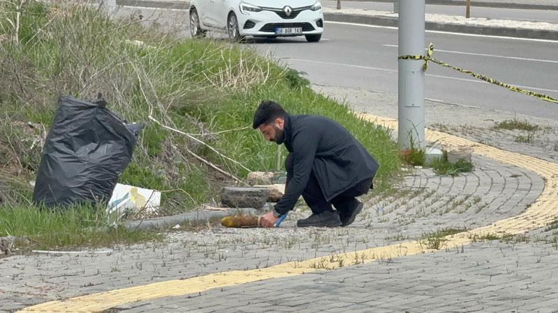 Sivas’ta yol kenarında havan topu mermisi bulundu
