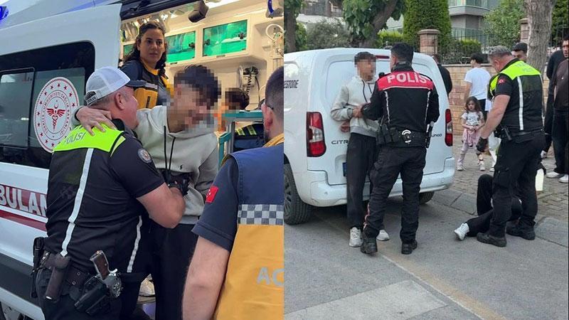 Kaçan motosiklet sürücüsü, kazadan sonra polise sarılıp ağladı