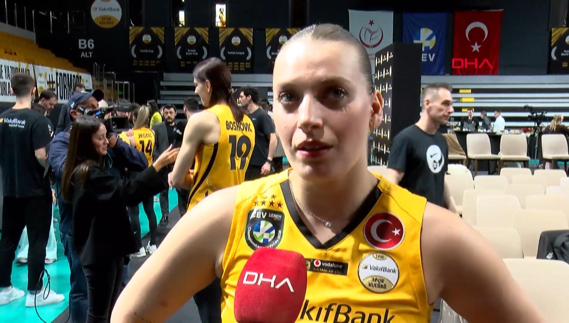 Cansu Özbay: Bu kupayı 7’nci kez evimize getirmek bizim için çok anlamlı