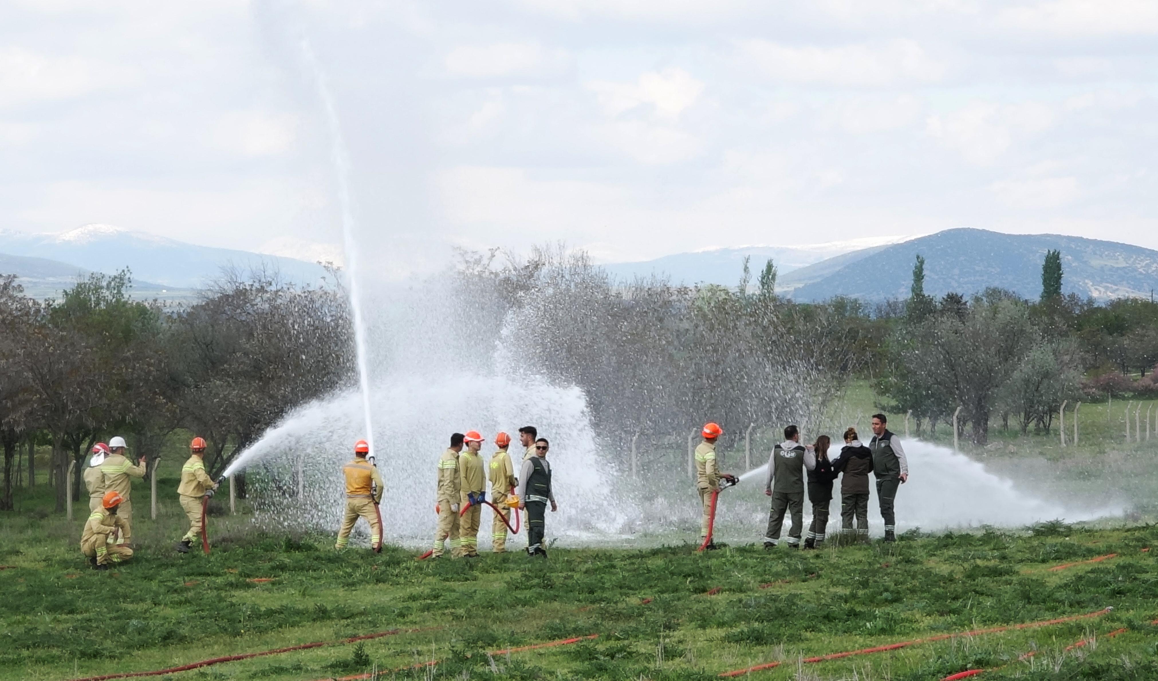 Burdur’da orman yangını tatbikatı