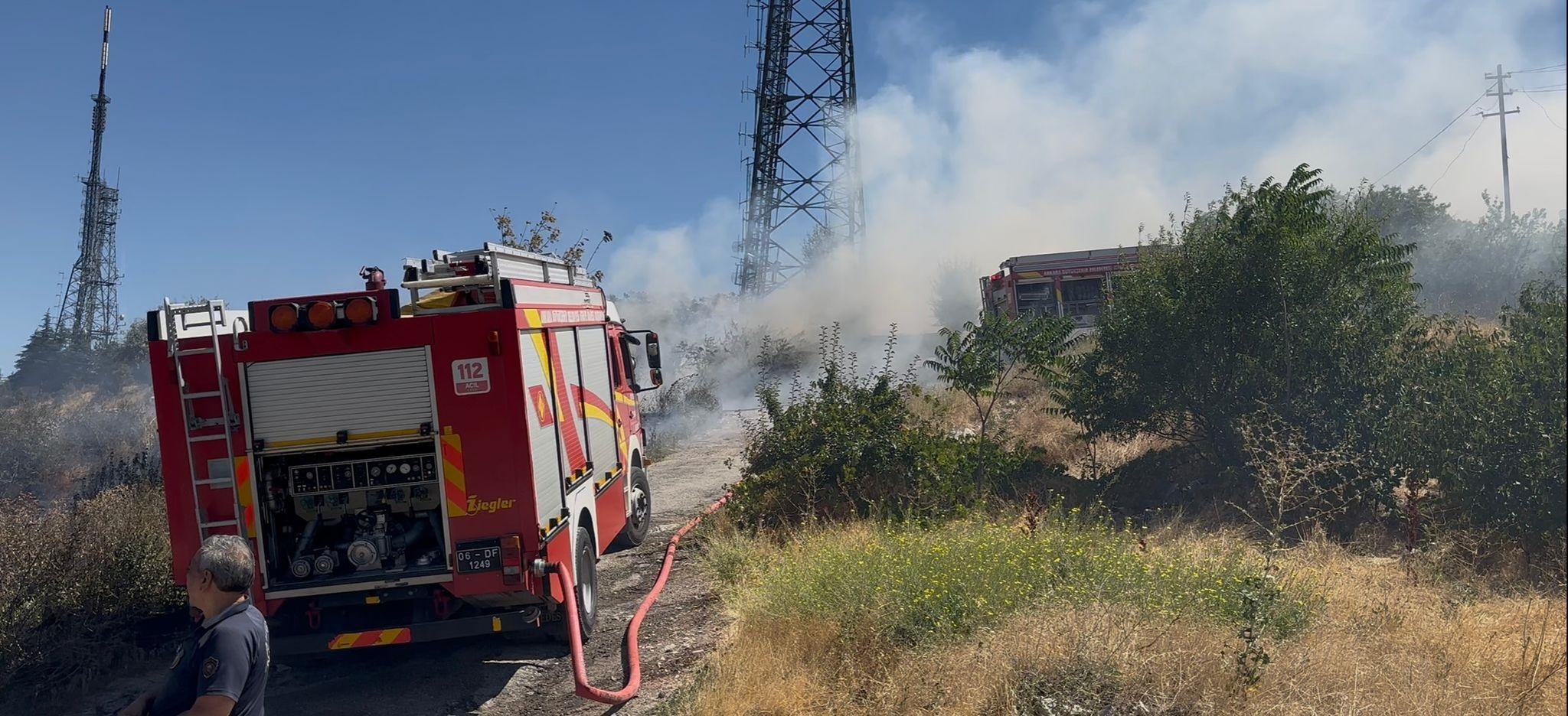 Ankara'da ot yangını