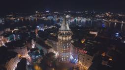 İstanbul - Galata Kulesi'nde kültürel mirasların görselleri yansıtıldı