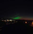 Fethiye’de gökyüzündeki mor ve yeşil ışık dikkat çekti