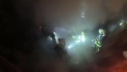 Elazığ’da, apartmanın bacasında çıkan yangın söndürüldü