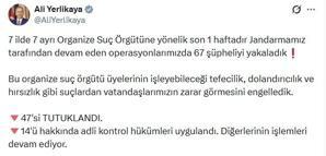 7 ilde 7 organize suç örgütüne operasyon: 47 tutuklama
