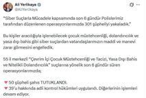 55 ilde siber suç operasyonları; 50 şüpheli tutuklandı