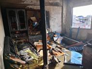 Samsun’da çıkan yangında ev kullanılamaz hale geldi