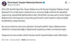 Dışişleri Sözcüsü Keçeli: Şam’daki toplantı teknik aksaklık nedeniyle erken sonlandırıldı
