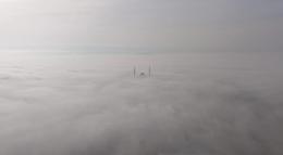 Batman'da yoğun sis; manzara dronla görüntülendi