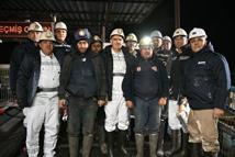 Manisa Valisi Özkan, yeni yıla madencilerle yer altında girdi