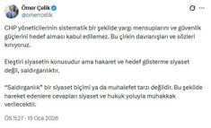 AK Parti'li Çelik: CHP'nin yargı ve güvenlik güçlerini hedef alması kabul edilemez