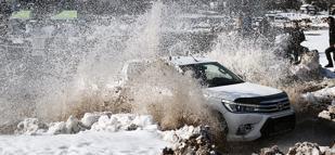 Ordu’da karla kaplı parkurda off-road heyecanı