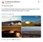 MSB: Çanakkale'de tanksavar atışları yapıldı