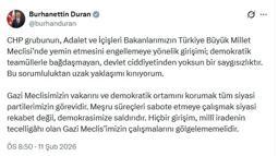 İletişim Başkanı Duran: CHP grubunun sorumluluktan uzak yaklaşımını kınıyorum