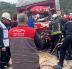 Kamyonlar çarpıştı: 1 yaralı