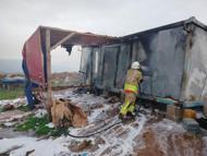 Reyhanlı'da konteyner yandı