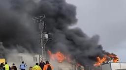 İşçilerin kaldığı konteyner yandı