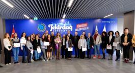 Tekirdağ Büyükşehir Belediyesi'nin açtığı Almanca kursunda ilk sertifikalar verildi