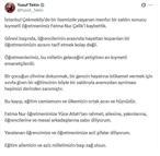 İstanbul- Bakan Tekin'den Çekmeköy'de öldürülen öğretmen için taziye mesajı