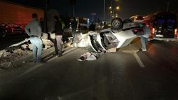 Kütahya’da takla otomobilin sürücüsü yaralandı